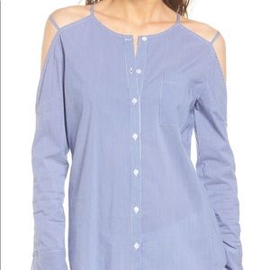⭐️Trouvé Cold Shoulder Poplin Top